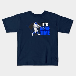 It's Game Time - Baseball (Blue) Kids T-Shirt